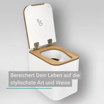 Trelino® Trenntoilette Timber M Korpus Weiß Einsatz Weiß