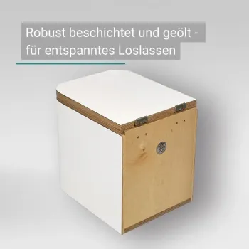 Trelino® Trenntoilette Timber M Korpus Weiß Einsatz Weiß
