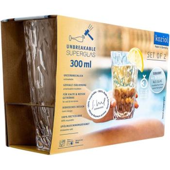 Preview: Koziol Trinkglas Superglas CLUB, 300 ml, 2 Stück