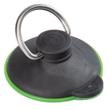 ClingTech Saugnapf Saugnapf ClingCup mit Edelstahl D Ring schwarz