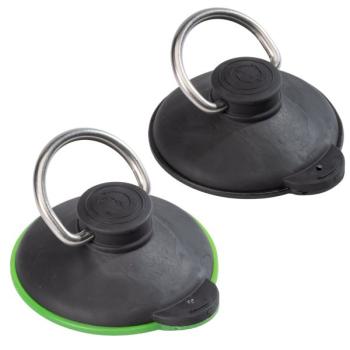 ClingTech Saugnapf Saugnapf ClingCup mit Edelstahl D Ring schwarz