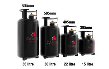 CAMPKO Gastankflasche mit 80% Multiventil 30 Liter 585 mm