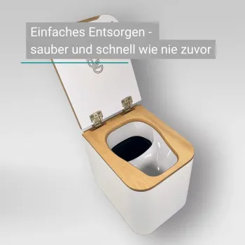 Trelino® Trenntoilette Timber M Korpus Weiß Einsatz Weiß
