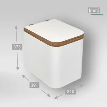 Trelino® Trenntoilette Timber M Korpus Weiß Einsatz Weiß