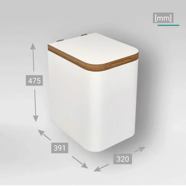 Trelino® Timber L Trenntoilette Korpus: Weiß Einsatz: Weiß