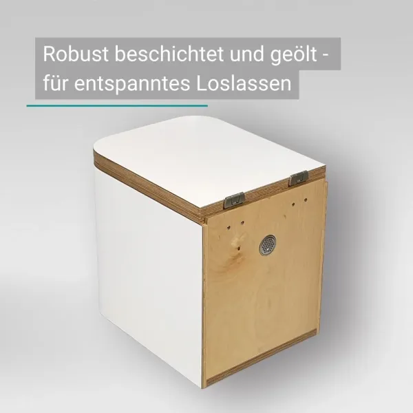 Trelino® Trenntoilette Timber M Korpus Weiß Einsatz Weiß