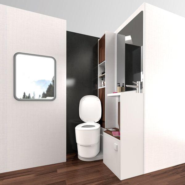Clesana C1 Verschweiß Toilette mit L Adapter Trockentoilette Trenntoilette