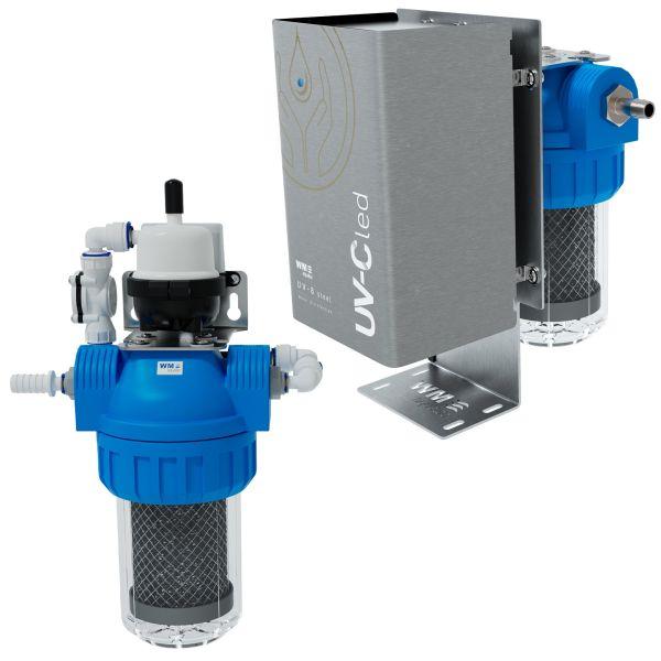 WM Aquatec Komplettlösung Wasserhygiene UV 8 steel KLW für Reisen weltweit