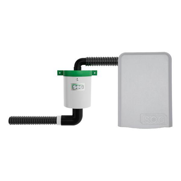 SOG WC Entlüftung Trockentoilette, SOG TT Lüfterset, Türvariante hellgrau