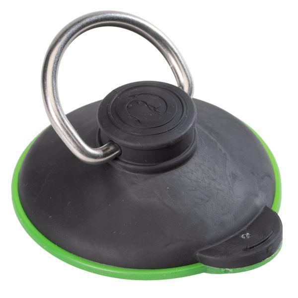 ClingTech Saugnapf Saugnapf ClingCup mit Edelstahl D Ring schwarz