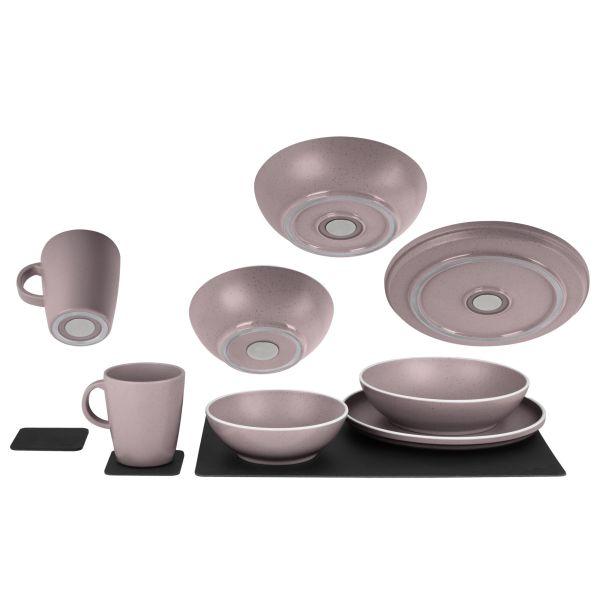 Brunner Silwy Geschirrset Dolomit magnetisch brombeer