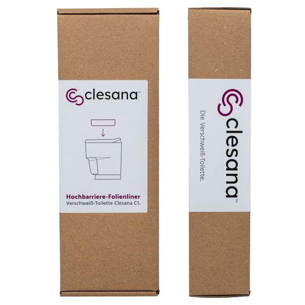 Clesana Bio Toilettenbeutel mit Barrierefolie Folienliner 2x