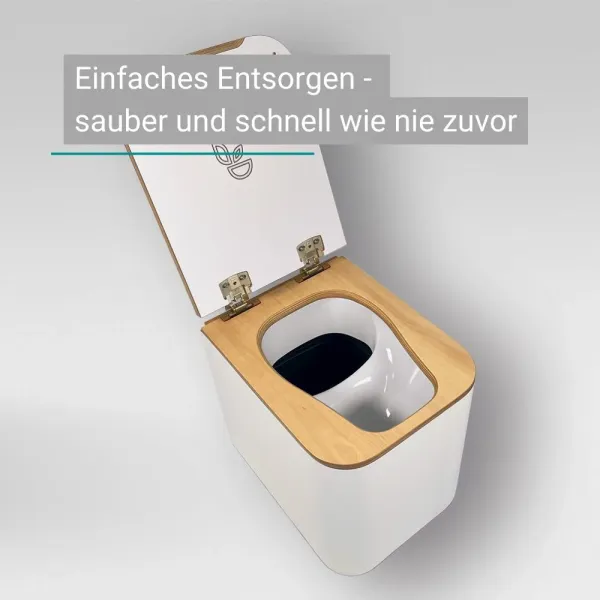 Trelino® Trenntoilette Timber M Korpus Weiß Einsatz Weiß