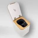 Trelino® Trenntoilette Timber M Korpus: Weiß Einsatz: Anthrazit